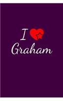 I love Graham: Notebook / Journal / Diary - 6 x 9 inches (15,24 x 22,86 cm), 150 pages. For everyone who's in love with Graham.