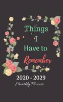 Things I Have to Remember Notebook Diary