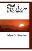 What It Means to Be a Mormon