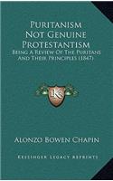 Puritanism Not Genuine Protestantism