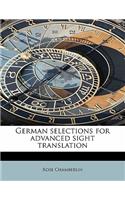 German Selections for Advanced Sight Translation