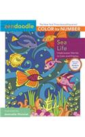 Zendoodle Color-By-Number: Sea Life: Underwater Worlds to Color and Display