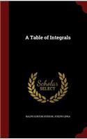 A Table of Integrals