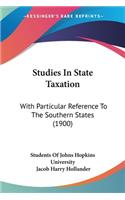 Studies In State Taxation