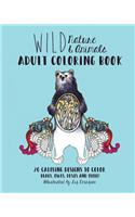 Wild Nature & Animals Adult Coloring Book