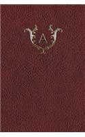 Monogram a Any Day Planner Journal: (1 Monogram Red 365 Planner)