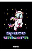 Space Unicorn Notebook: Unicorn Notizbuch: Notizbuch A5 linierte 110 Seiten, Notizheft / Tagebuch / Reise Journal, perfektes Geschenk für Sie, Ihre Familie und Freunde entw