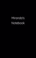Miranda's Notebook: Notebook / Journal / Diary - 6 x 9 inches (15,24 x 22,86 cm), 150 pages.