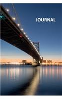 Journal: Ben Franklin Bridge helpful Bullet Journal Dot Grid Daily Planner Student for researching how to become a civil engineer