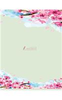 Notebook: Cherry blossom cover and Dot pages, Extra large (8.5 x 11) inches, 110 pages, notebooks and journals(1 Cherry Blossom Notebook, with Dot Pages, Extra Large (8.5 X 11) Inches, 110 Pages)