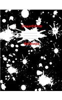 Splatter Print Composition Notebook: College Ruled Lined 200 Page Book (7.44 x 9.69)