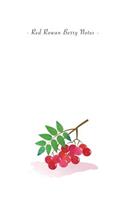 Red Rowan Berry Notes: 6"x9" Ruled Lined Notebook - Watercolor Texture Fruit Illustration Cover. Matte Softcover And White Interior Papers.