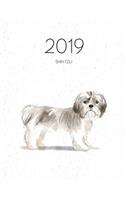 2019 Shih Tzu: Dated Weekly Planner with to Do Notes & Dog Quotes - Shih Tzu Shorter Haired(59 Awesome Calendar Planners for Dog Owners)