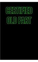 Certified Old Fart: Blank Lined Journal