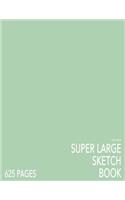 Sage Green Super Large Sketchbook: Big Softcover Sketchbook, 625 Pages, Giant Sketchbook, Large Sketchbook for Drawing