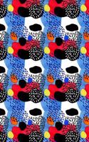 Journal Notebook Abstract Watercolor Pattern Red and Blue: 110 Page Plain Blank Journal For Drawing, Writing, Doodling In Portable 6 x 9 Size.(37 My Favorite Plain Journal 2)