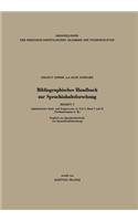 Bibliographisches Handbuch Zur Sprachinhaltsforschung