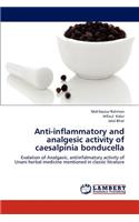 Anti-inflammatory and analgesic activity of caesalpinia bonducella