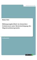 Bildungsungleichheit im deutschen Schulsystem unter Berücksichtigung des Migrationshintergrundes
