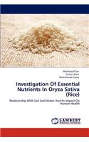 Investigation of Essential Nutrients in Oryza Sativa (Rice)