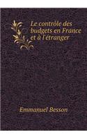 Le contrôle des budgets en France et à l'étranger: (French)