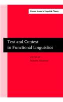 Text and Context in Functional Linguistics