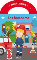 Pego y coloreo - Los bomberos