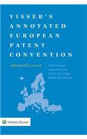 Visser's Annotated European Patent Convention 2018 Edition