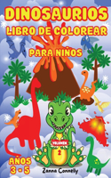 Dinosaurios Libro de colorear para niños: Dinosaurios libro de colorear con para niños.Libro para colorear bebé niña niño primer libro para colorear niños animales dino páginas imágenes dise