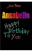 Annabelle: Happy Birthday To you Sheet 9x6 Inches 120 Pages with bleed - A Great Happy birthday Gift