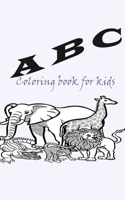 ABC coloring book for kids: higt quality black and white alphabet coloring book for kids age 2-4