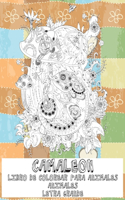 Libro de colorear para animales - Letra grande - Animales - Camaleón