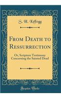 From Death to Ressurrection: Or, Scripture Testimony Concerning the Sainted Dead (Classic Reprint)
