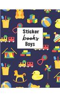 Sticker Book Boys: Blank Sticker Book Toys Themed for Boys Large Size 100 pages