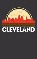 Cleveland: 100 page 6 x 9 Blank lined journal Proud of your retro American City skylines, July 4th souvenir cool stuff to jot down your ideas and notes