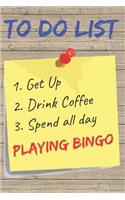 To Do List Playing Bingo Blank Lined Journal Notebook