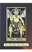 The Devil One Card Draw Tarot Journal: Tracker Blank Notebook and Personal Tarot Card Workbook, Learning Tarot, Tarot Beginners Gift and Helping with Card Intuition