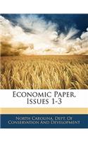 Economic Paper, Issues 1-3