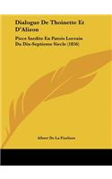 Dialogue de Thoinette Et D'Alizon