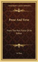 Prose and Verse