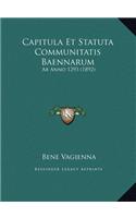Capitula Et Statuta Communitatis Baennarum