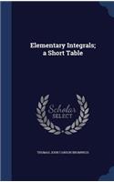 Elementary Integrals; a Short Table