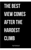 The best view comes after the hardest climb