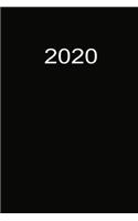 2020: Terminplaner 2020 A5 Schwarz