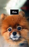 Pomeranian Dog Pup Puppy Doggie Notebook Bullet Journal Diary Composition Book Notepad - Dreamy Eyes