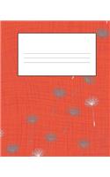 Orange Composition Notebook: Wide Ruled Notebook Lined School Journal - 110 Pages - 7.5 x 9.25" - Children Kids Girls Boys Teens Women Wide Ruled School Composition Books