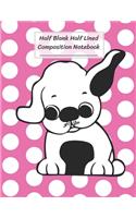 Half Blank Half Lined Composition Notebook