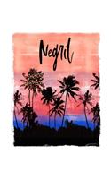 Negril: Jamaica Christmas Notebook With Lined College Ruled Paper For Taking Notes. Stylish Tropical Travel Journal Diary 7.5 x 9.25 Inch Soft Cover. For Ho