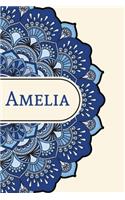 Mandala Notebook with Personalized Monogram Amelia