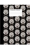 Goat Composition Notebook: Funny Cartoon Animal Wide Ruled Journal for Girls, Boys and Teens, for Students and Teachers, for School and Work, Journaling and Writing